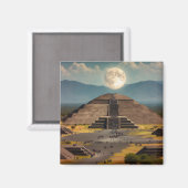 Aimant Pyramide de la Lune, Teotihuacan, Mexique Voyage (Recto/Verso)