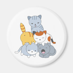 Aimant Pyramide des chats - Groupe de chats