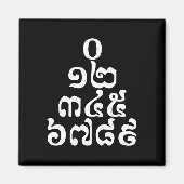 Aimant Pyramide des nombres cambodgiens - 0 12 345 6789 K (Devant)