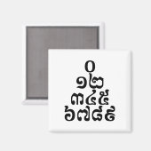 Aimant Pyramide des nombres cambodgiens - 0 12 345 6789 K (Recto/Verso)