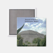 Aimant Pyramide du Soleil, Teotihuacan, Mexique (Recto/Verso)