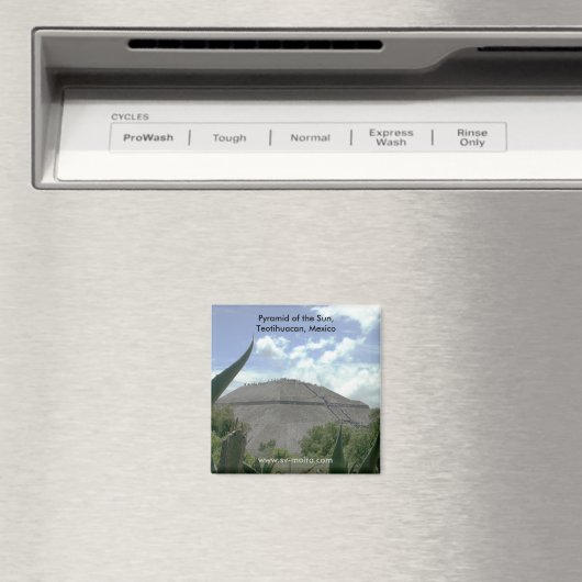 Aimant Pyramide du Soleil, Teotihuacan, Mexique (In Situ (Lave-vaisselle))