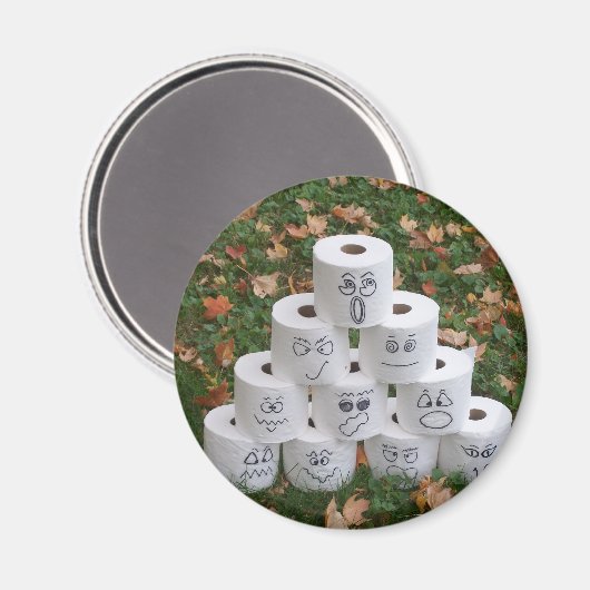 Aimant Pyramide en papier toilette (Recto/Verso)