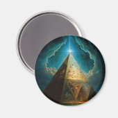 Aimant Pyramide mystique Art Visionnaire (Recto/Verso)