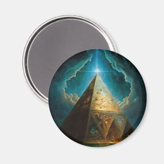 Aimant Pyramide mystique Art Visionnaire (Recto/Verso)