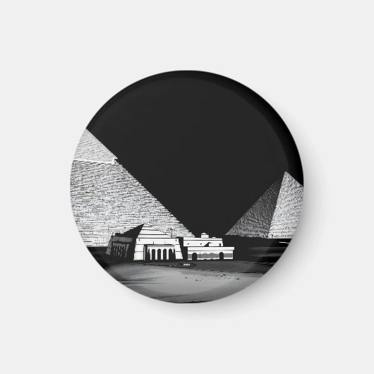 Aimant Pyramides noires et blanches (Devant)