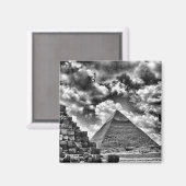 Aimant Pyramides noires et blanches (Recto/Verso)