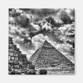 Aimant Pyramides noires et blanches (Devant)