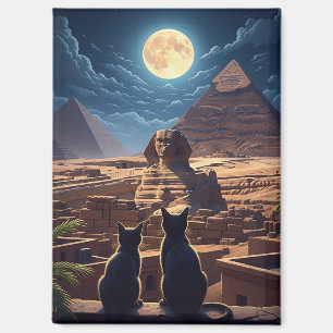 Aimant Pyramides sphinx égyptiennes de chats de Gizeh