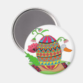 Aimant Pysanka et Canard L'art populaire ukrainien (Recto/Verso)