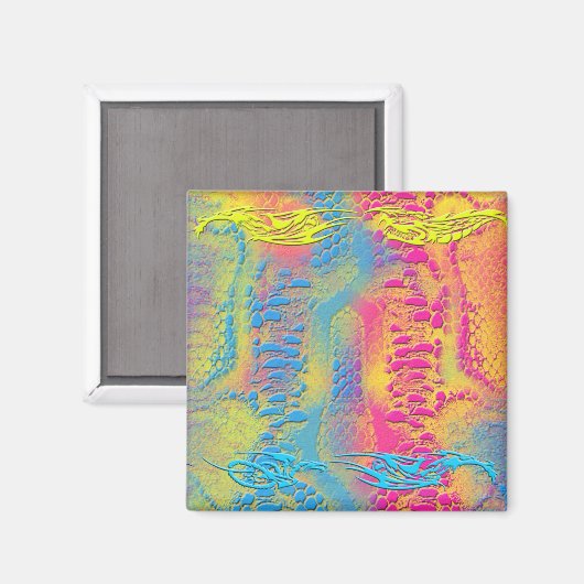 Aimant PYTHON - moderne fractale décorative - (Recto/Verso)