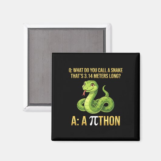 Aimant Python Pithon Pi jour symbole drôle prof de maths  (Recto/Verso)