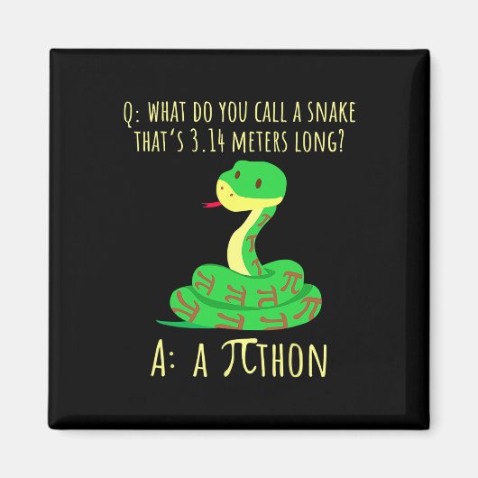 Aimant Python Pithon Symbole Pi Prof de Mathématiques Drô (Devant)