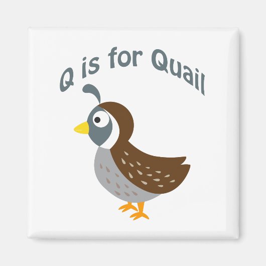 Aimant Q est pour Quail (Devant)