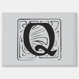 Aimant Q Monogramme noir