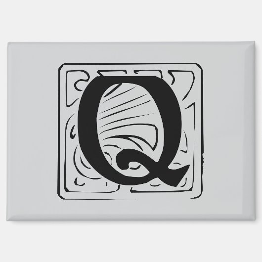 Aimant Q Monogramme noir (Recto)