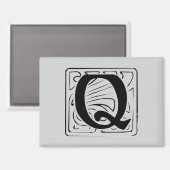 Aimant Q Monogramme noir (Recto/Verso)