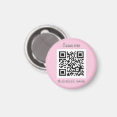 Aimant QR Code Business Logo Professional Pink Girl (Recto/Verso)