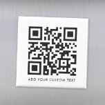 Aimant QR Code Minimaliste Nettoyer Simple Blanc Texte Pe<br><div class="desc">Un simple modèle magnétique de code QR blanc personnalisé dans un style minimaliste moderne qui peut être facilement mis à jour avec votre code QR et votre texte personnalisé,  par exemple,  scannez-moi vers...  #QRcode #magnet #business</div>