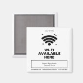 Aimant Qr Code Nom commercial Minimal wifi Détails (Recto/Verso)