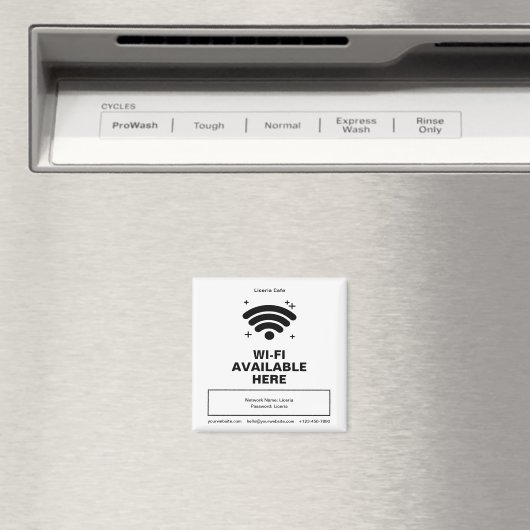 Aimant Qr Code Nom commercial Minimal wifi Détails (In Situ (Lave-vaisselle))