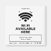 Aimant Qr Code Nom commercial Minimal wifi Détails (Devant)