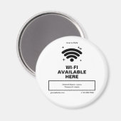 Aimant Qr Code Nom commercial Minimal wifi Détails (Recto/Verso)