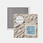 Aimant QR Code pour les affaires / l'événement Sandy Beac (Recto/Verso)