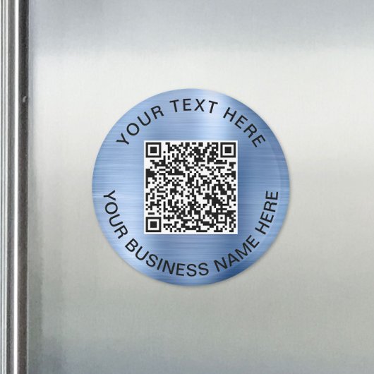 Aimant QR Code promo bleu