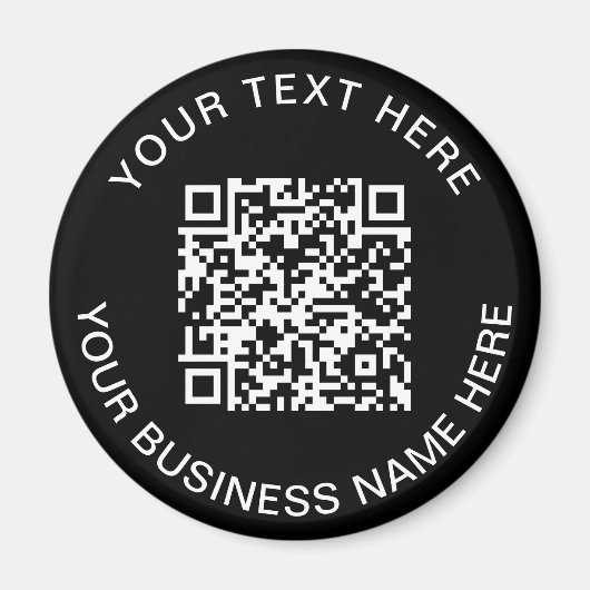 Aimant QR Code promotionnel noir (Devant)
