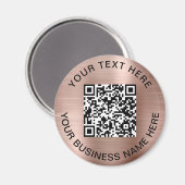 Aimant QR Code promotionnel Rose Gold (Recto/Verso)