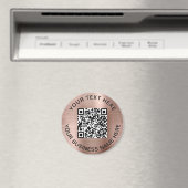 Aimant QR Code promotionnel Rose Gold (In Situ (Lave-vaisselle))