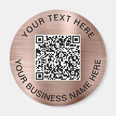 Aimant QR Code promotionnel Rose Gold (Devant)
