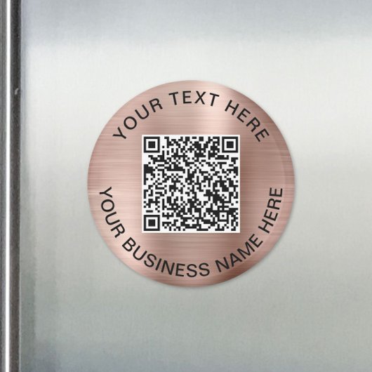 Aimant QR Code promotionnel Rose Gold