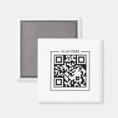 Aimant QR Code Scan Me Business Logos door sign (Recto/Verso)