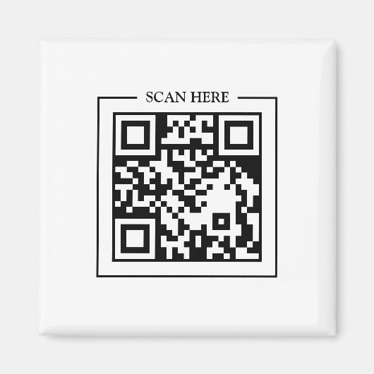Aimant QR Code Scan Me Business Logos door sign (Devant)