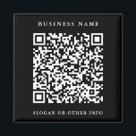 Aimant QR Code Website Link Black Simple Business<br><div class="desc">Créez votre propre aimant d'entreprise personnalisé avec un lien de site Web de code QR. Pour une personnalisation plus avancée de cette conception,  cliquez sur le BOUTON OUTIL DESIGN BLEU.</div>