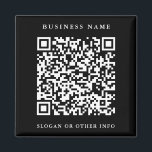 Aimant QR Code Website Link Black Simple Business<br><div class="desc">Créez votre propre aimant d'entreprise personnalisé avec un lien de site Web de code QR. Pour une personnalisation plus avancée de cette conception,  cliquez sur le BOUTON OUTIL DESIGN BLEU.</div>