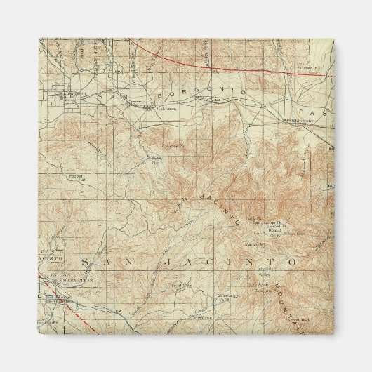 Aimant quadrangle San Jacinto montrant San Andreas Rift (Devant)