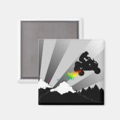 Aimant quads. piste de saleté. (Recto/Verso)