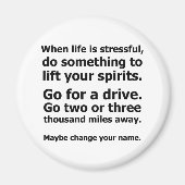 Aimant Quand la vie est stressante (Devant)