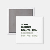 Aimant Quand l'injustice devient loi - la résistance devi (Recto/Verso)