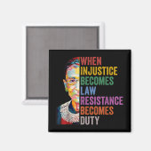 Aimant Quand l'injustice devient loi, la résistance devie (Recto/Verso)
