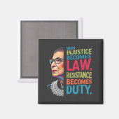 Aimant Quand l'injustice devient loi, la résistance devie (Recto/Verso)