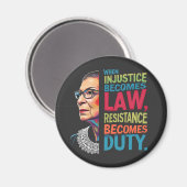 Aimant Quand l'injustice devient loi, la résistance devie (Recto/Verso)