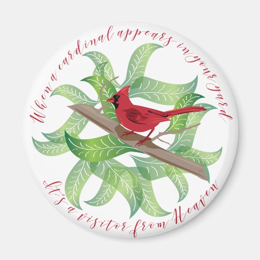 Aimant Quand un cardinal apparaît dans votre cour... (Devant)