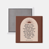 Aimant Quand Vous Vous Levez Le Matin. Citation stoïque (Recto/Verso)