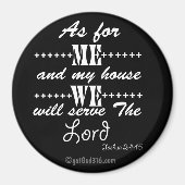 Aimant Quant à moi et ma maison gotGod316.com Écriture (Devant)