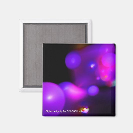 Aimant QUANTUME BUBBLES rouge violet (Recto/Verso)
