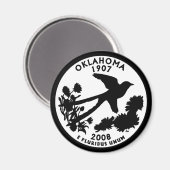 Aimant Quart de dollar de l'Oklahoma (Recto/Verso)